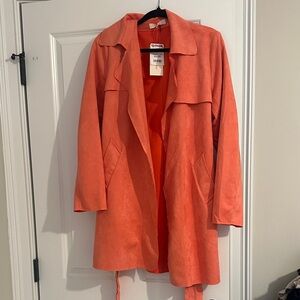 Coral Trench Coat